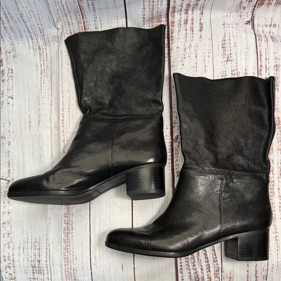 Nine West Black Leather Heeled Boots 8.5 NWT - Picture 9 of 16